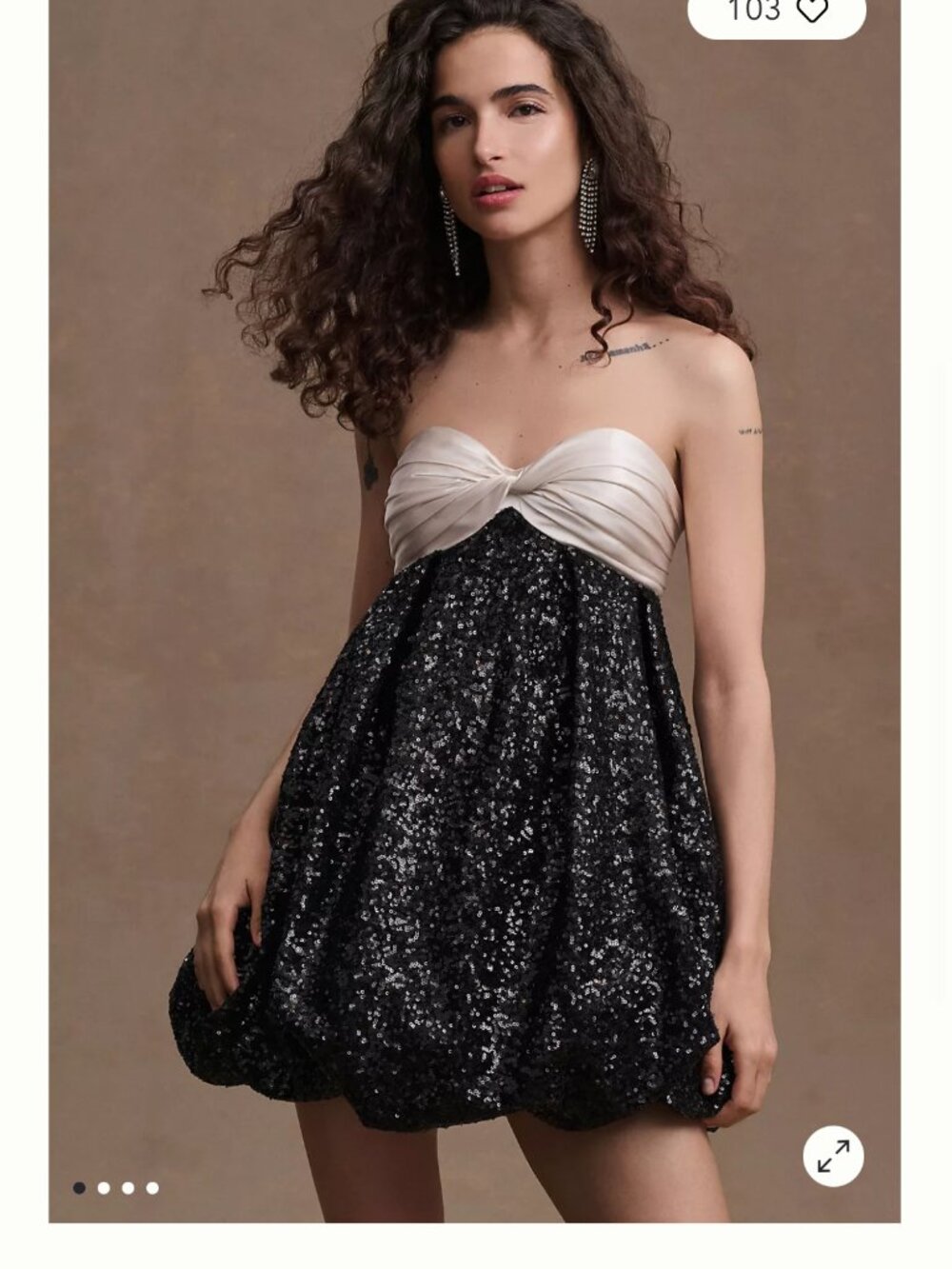 new anthropologie roni kobo sequin bubble hem dress size 4